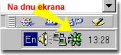 ICQ on Win95 taskbar